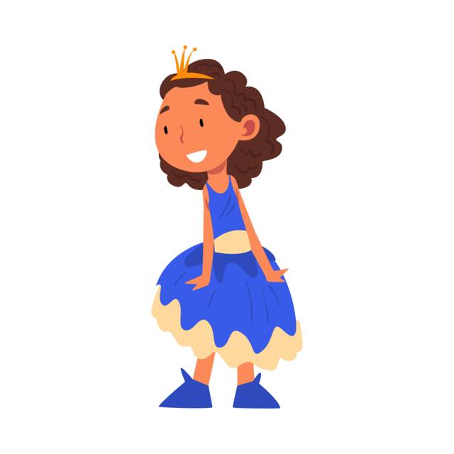 Prinses met mooie jurk